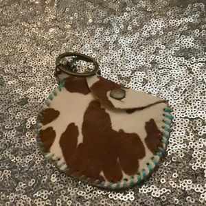 Cow pouch with key ring